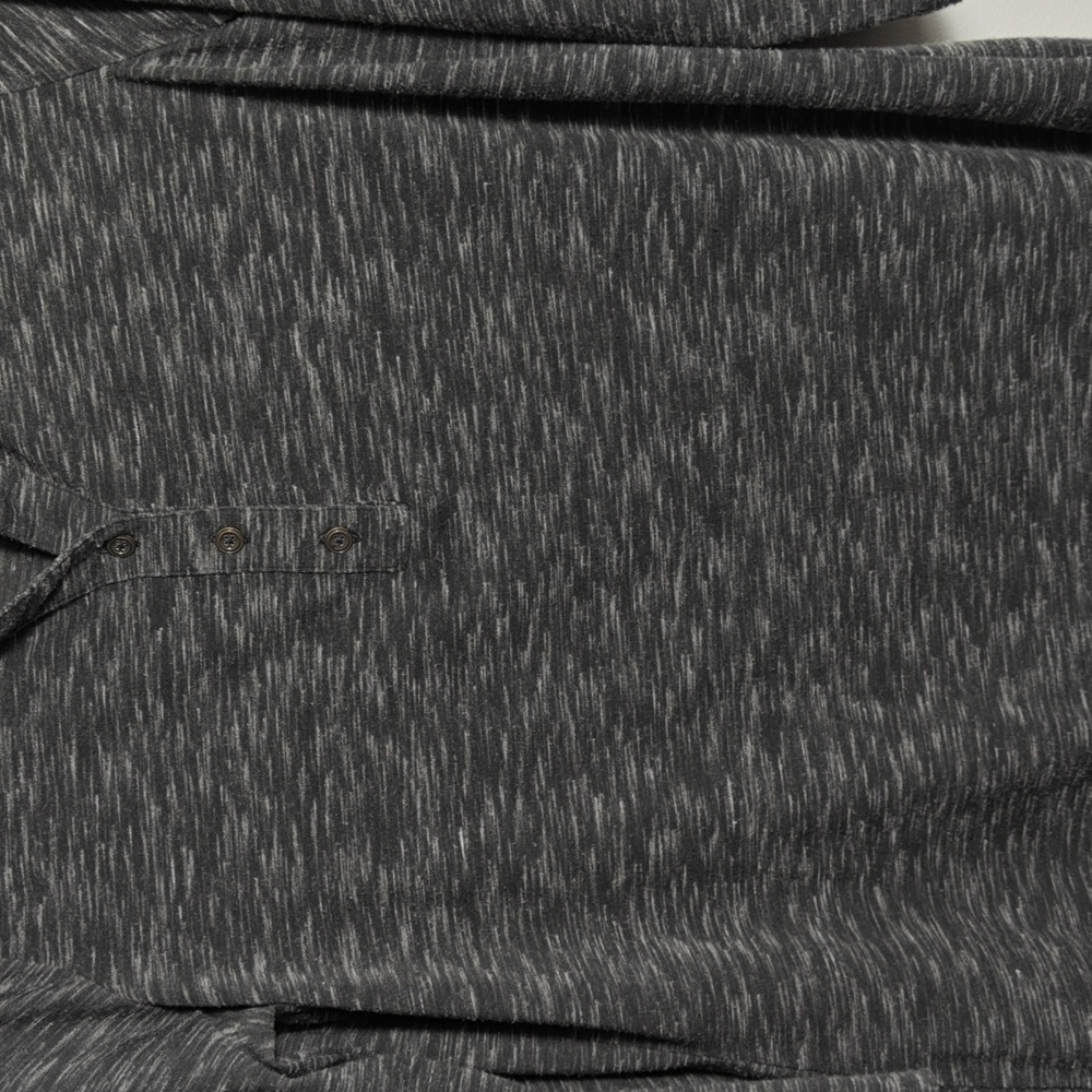 Talbots Heathered Grey Button Split Neck Three-Qu… - image 6